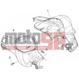 PIAGGIO - LIBERTY 50 2T 2006 - Body Parts - COVER steering - 6528880087 - ΚΑΠΑΚΙ ΤΙΜ LIBERTY RST ΛΕΥΚΟ 724
