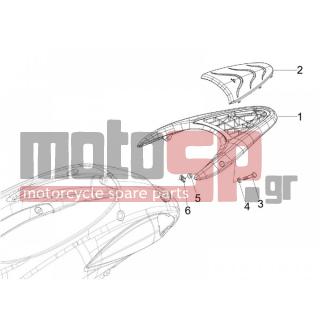 PIAGGIO - LIBERTY 50 2T 2008 - Body Parts - grid back - 184400 - ΑΠΟΣΤΑΤΗΣ (16X6,5;H=10,5)