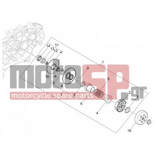 PIAGGIO - LIBERTY 50 2T MOC 2011 - Engine/Transmission - drifting pulley - 289933 - ΚΑΜΠΑΝΑ ΑΜΠΡ SCOOTER 50-100 2T