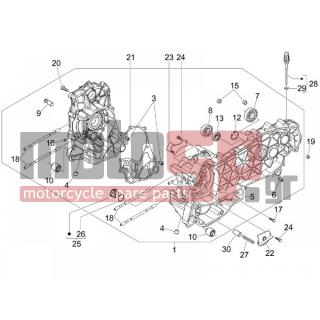 PIAGGIO - BEVERLY 250 2005 - Engine/Transmission - OIL PAN - 829661 - ΒΑΛΒΙΔΑ BY-PASS GT-ET4 150-SK-NEXUS-X8