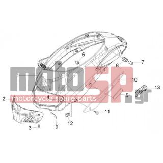 PIAGGIO - LIBERTY 50 2T RST < 2005 - Frame - main cover - 62119500RF - ΠΟΡΤΑΚΙ ΜΠΟΥΖΙ LIBERTY RST ROSSO KARK 81