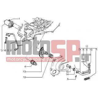 PIAGGIO - LIBERTY 50 2T RST < 2005 - Electrical - IGNITION - STARTER LEVER - 16404 - Επίπεδη ροδέλα 4,2x7,6x0,9