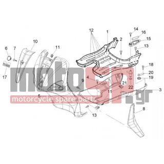 PIAGGIO - LIBERTY 50 2T RST < 2005 - Body Parts - Apron front - side sills - spoilers - 62119800RF - ΜΟΥΤΣΟΥΝΑ LIBERTY RST KARKADE 811