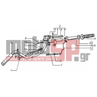 PIAGGIO - LIBERTY 50 2T RST < 2005 - Frame - steering parts - 494891 - Μανέτα φρένου
