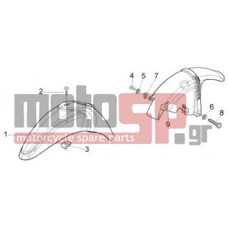PIAGGIO - LIBERTY 50 2T RST < 2005 - Body Parts - Fender front and back - 59966600AA - ΦΤΕΡΟ ΜΠΡΟΣ LIBERTY RST AURORA 422