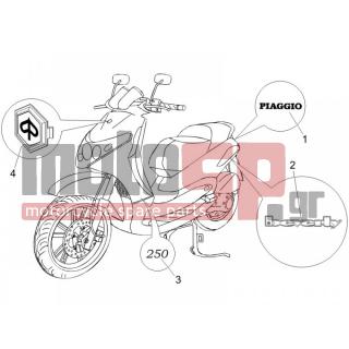 PIAGGIO - BEVERLY 250 2005 - Body Parts - Signs and stickers - 5743990095 - ΣΗΜΑ ΠΟΔΙΑΣ ΛΟΓΟΤΥΠΟ 