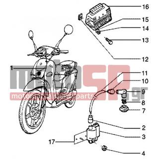 PIAGGIO - LIBERTY 50 4T < 2005 - Electrical - Electrical devices - 231571 - ΛΑΣΤΙΧΑΚΙ ΠΟΛ/ΣΤΗ SCOOTER-AΡΕ 703