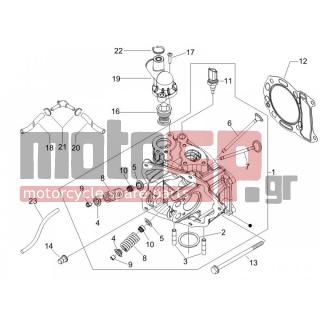 PIAGGIO - BEVERLY 250 2005 - Engine/Transmission - Group head - valves - 434381 - ΣΩΛΗΝΑΣ BY PASS X8