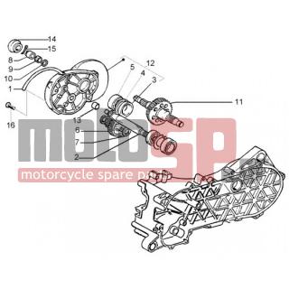 PIAGGIO - LIBERTY 50 4T RST < 2005 - Engine/Transmission - AXIS WHEEL BACK - 8416865 - ΓΡΑΝΑΖΙ ΔΙΑΦ ΔΙΠΛΟ LIBERTY 50 4T RST