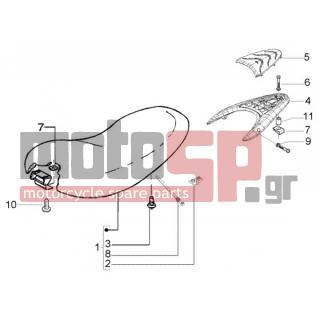 PIAGGIO - LIBERTY 50 4T RST < 2005 - Body Parts - Saddle-grid - CM0199010083 - Σέλα