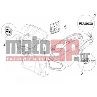PIAGGIO - LIBERTY 50 4T SPORT 2006 - Εξωτερικά Μέρη - Signs and stickers - 624554 - ΣΗΜΑ ΠΟΔΙΑΣ 
