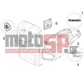 PIAGGIO - LIBERTY 50 4T SPORT 2008 - Εξωτερικά Μέρη - Signs and stickers - 624554 - ΣΗΜΑ ΠΟΔΙΑΣ 