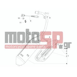 PIAGGIO - LIBERTY 50 IGET 4T 3V 2015 - Exhaust - silencers - D9004464092 - Σφιχτήρας