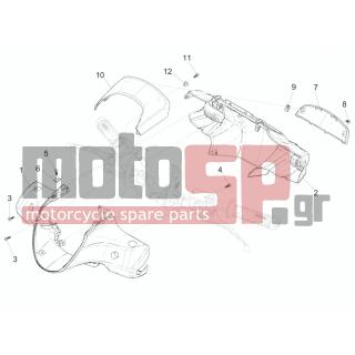 PIAGGIO - MEDLEY 125 4T IE ABS 2016 - Body Parts - COVER steering - 1B002077000BT - ΚΑΠΑΚΙ ΤΙΜ MEDLEY ΛΕΥΚΟ 566