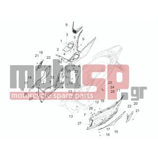 PIAGGIO - MEDLEY 125 4T IE ABS 2016 - Body Parts - Central fairing - Sill - CM180701 - ΒΙΔΑ TORX