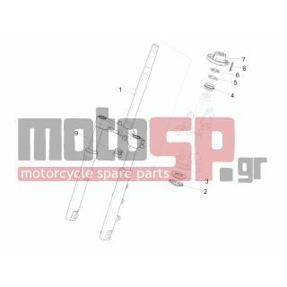PIAGGIO - MEDLEY 125 4T IE ABS 2016 - Suspension - Fork / bottle steering - Complex glasses - 111094 - Κρίκος σωλήνα τιμονιού