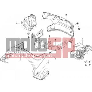 PIAGGIO - BEVERLY 250 CRUISER E3 2007 - Body Parts - COVER steering - 640939 - ΒΙΔΑ