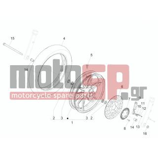 PIAGGIO - MEDLEY 125 4T IE ABS 2016 - Frame - front wheel - 880285 - ΒΙΔΑ TORX M5X16