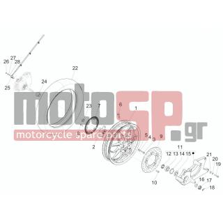 PIAGGIO - MEDLEY 125 4T IE ABS 2016 - Frame - rear wheel - 667032 - ΔΙΣΚΟΦΡΕΝΟ ΠΙΣΩ BEVERLY 350 ABS D240SP5