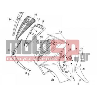 PIAGGIO - BEVERLY 250 CRUISER E3 2009 - Body Parts - mask front - 230872 - ΚΑΠΕΛΑΚΙ ΠΛΑΣΤ