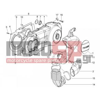 PIAGGIO - MP3 125 2007 - Engine/Transmission - COVER sump - the sump Cooling - 623482 - ΣΩΛΗΝΑΣ ΠΛ
