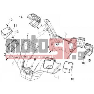PIAGGIO - MP3 125 2007 - Body Parts - COVER steering - 270793 - ΒΙΔΑ D3,8x16