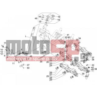 PIAGGIO - MP3 125 2008 - Suspension - Fork / bottle steering - Complex glasses - 709646 - ΡΟΔΕΛΛΑ