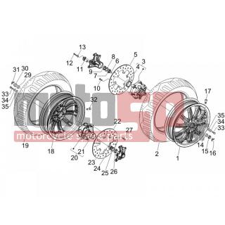 PIAGGIO - MP3 125 2007 - Frame - front wheel - 597679 - ΒΑΛΒΙΔΑ ΤΡΟΧΟΥ TUBELESS