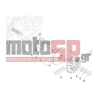PIAGGIO - MP3 125 IBRIDIO 2009 - Engine/Transmission - driving pulley - CM144403 - ΒΑΡΙΑΤΟΡ SCOOTER 125 CC 4Τ