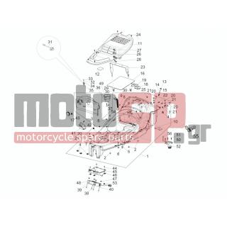 PIAGGIO - MP3 125 IBRIDIO 2009 - Body Parts - bucket seat - CM178601 - ΒΙΔΑ TORX