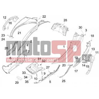 PIAGGIO - MP3 125 IBRIDIO 2009 - Body Parts - Side skirts - Spoiler - 297498 - ΒΙΔΑ M3x12