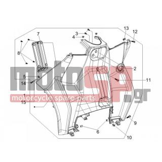 PIAGGIO - MP3 125 IBRIDIO 2009 - Body Parts - Storage Front - Extension mask - CM179302 - ΒΙΔΑ TORX M6x22