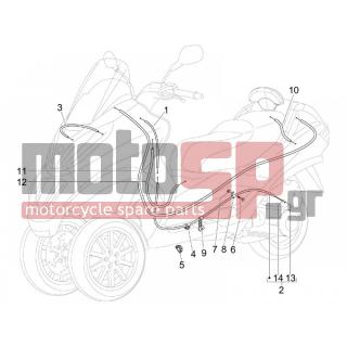 PIAGGIO - MP3 125 IE 2009 - Frame - cables - 647058 - ΛΑΜΑΚΙ ΣΥΓΚΡΑΤ ΝΤΙΖΑΣ ΧΕΙΡ MP3 TOURING