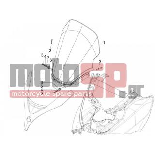 PIAGGIO - MP3 125 IE 2008 - Body Parts - Windshield - Glass - 259830 - ΒΙΔΑ SCOOTER