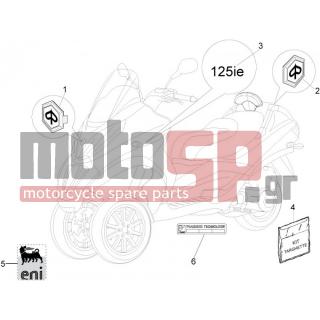 PIAGGIO - MP3 125 IE 2009 - Body Parts - Signs and stickers - 895839 - ΑΥΤ/ΤΟ 