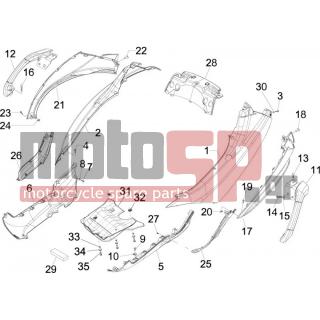 PIAGGIO - MP3 125 IE 2009 - Body Parts - Side skirts - Spoiler - CM179302 - ΒΙΔΑ TORX M6x22