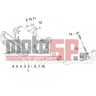 PIAGGIO - MP3 125 IE 2008 - Exhaust - silencers - 639806 - ΑΙΣΘΗΤΗΡΑΣ ΛΑΜΔΑ SCOOTER 125500