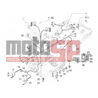 PIAGGIO - MP3 125 IE 2008 - Electrical - Complex harness - 430264 - ΒΙΔΑ M5X10