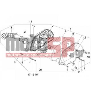 PIAGGIO - MP3 125 IE 2008 - Engine/Transmission - Air filter - 830057 - ΠΛΑΚΑΚΙ