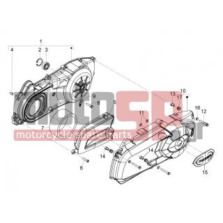 PIAGGIO - MP3 125 IE TOURING 2011 - Engine/Transmission - COVER sump - the sump Cooling - 875701 - ΦΙΛΤΡΟ ΑΕΡΟΣ ΚΑΠΑΚΙ ΑΕΡΑΓ BEV 300 MY10