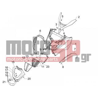 PIAGGIO - MP3 125 IE TOURING 2011 - Body Parts - mask front - 297498 - ΒΙΔΑ M3x12