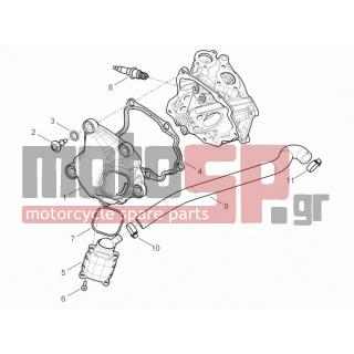 PIAGGIO - MP3 125 YOURBAN ERL 2013 - Engine/Transmission - COVER head - 828421 - ΚΑΠΑΚΙ ΑΝΑΘ ΚΕΦ ΚΥΛΙΝΔ 125350 4Τ