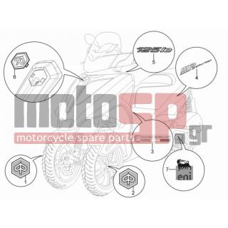 PIAGGIO - MP3 125 YOURBAN ERL 2012 - Εξωτερικά Μέρη - Signs and stickers - 624554 - ΣΗΜΑ ΠΟΔΙΑΣ 