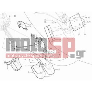 PIAGGIO - MP3 125 YOURBAN ERL 2012 - Body Parts - Aprons back - mudguard - CM178601 - ΒΙΔΑ TORX