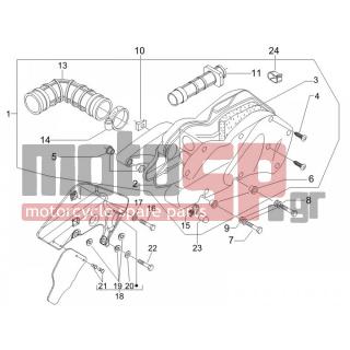 PIAGGIO - BEVERLY 250 CRUISER E3 2007 - Engine/Transmission - Air filter - 830056 - ΠΛΑΚΑΚΙ