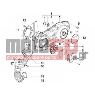 PIAGGIO - MP3 250 IE LT 2008 - Engine/Transmission - COVER sump - the sump Cooling - 430264 - ΒΙΔΑ M5X10