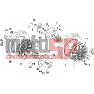PIAGGIO - MP3 250 IE LT 2009 - Πλαίσιο - front wheel - 597679 - ΒΑΛΒΙΔΑ ΤΡΟΧΟΥ TUBELESS