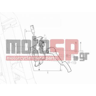PIAGGIO - MP3 300 4T 4V IE ERL IBRIDIO 2011 - Frame - Pedals - Levers - 647818 - ΛΕΒΙΕΣ ΠΑΡΚΑΡΙΣΜΑΤΟΣ MP3 300