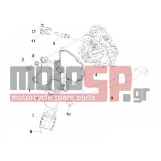 PIAGGIO - MP3 300 IE LT - MP3 300 IE LT SPORT 2012 - Engine/Transmission - COVER head - 828421 - ΚΑΠΑΚΙ ΑΝΑΘ ΚΕΦ ΚΥΛΙΝΔ 125350 4Τ