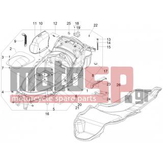 PIAGGIO - MP3 300 IE LT - MP3 300 IE LT SPORT 2011 - Body Parts - bucket seat - 483859 - ΤΑΠΑ ΛΑΣΤ ΚΑΠ SCOOTER-HEX
